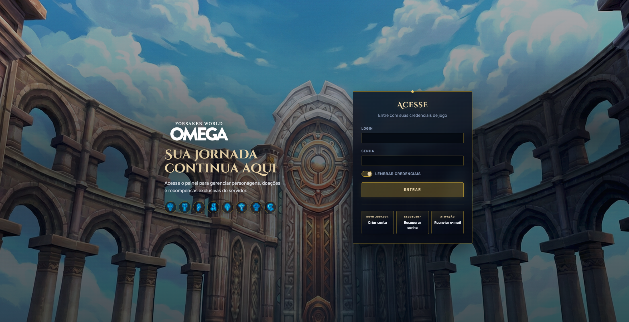 Painel do Jogador Forsaken World